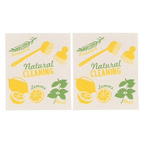 나우디자인 스웨디쉬 디쉬 키친크로스, Natural Cleaning, 2개