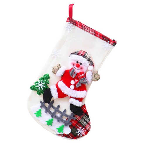 크리스마스 스타킹 선물 가방 달콤한 크리스마스 트리 장식품으로 채워진 홈 크리스마스 인테리어 장식을위한, 눈사람, 구조