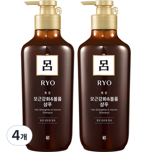 려 흑운 모근강화 볼륨케어 샴푸, 550ml, 4개