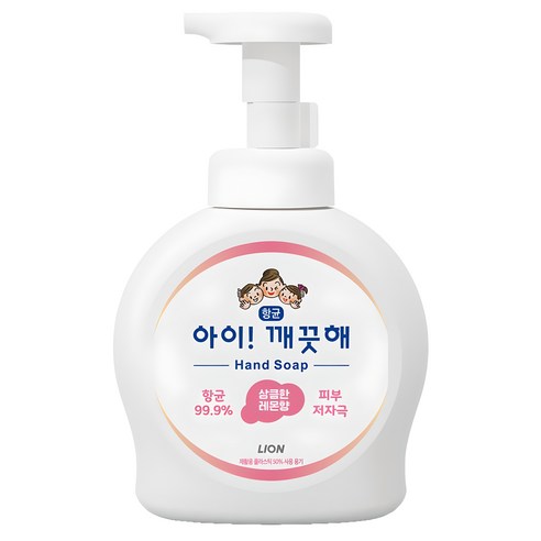 아이깨끗해 향균 폼 핸드솝 상큼한레몬향, 490ml, 1개
