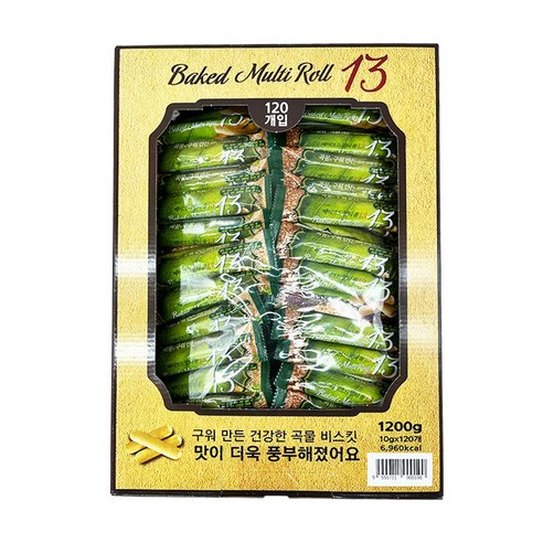 베이크드 멀티롤 13 1200G (120개입) 웰빙간식, 1200g, 1개 - 비스킷 | 쿠팡