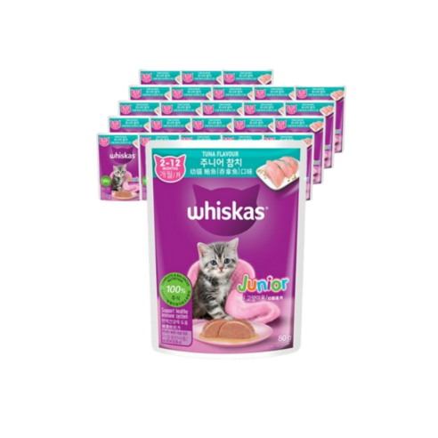 위스카스 주니어 고양이 주식 파우치, 참치, 80g, 24개
고양이 사료 위스카스 주니어 고양이 주식 파우치, 참치, 80g, 24개
고양이 사료