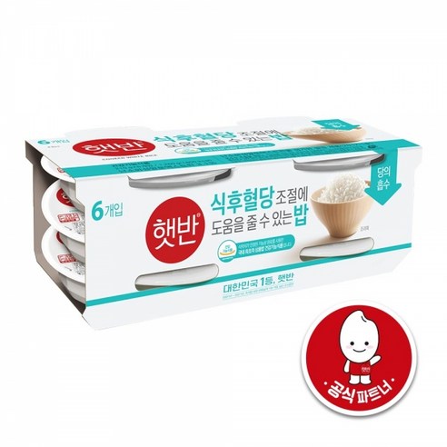 햇반 식후 혈당조절에 도움을 줄 수 있는 밥, 210g, 6개