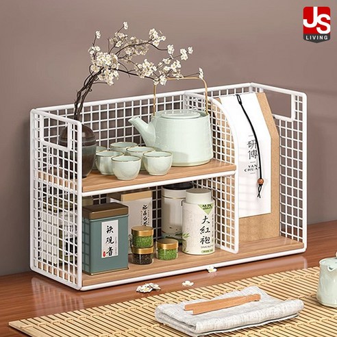 JS리빙 주방 컵선반 물빠짐 식기건조대 2단 싱크대 그릇건조대 좁은공간 양념통 조미료 선반 접시 그릇 정리함 젖병 보관함 주방선반 컵보관 JS@DIY_marea032_hen9610, 심플한 주방 미니 선반