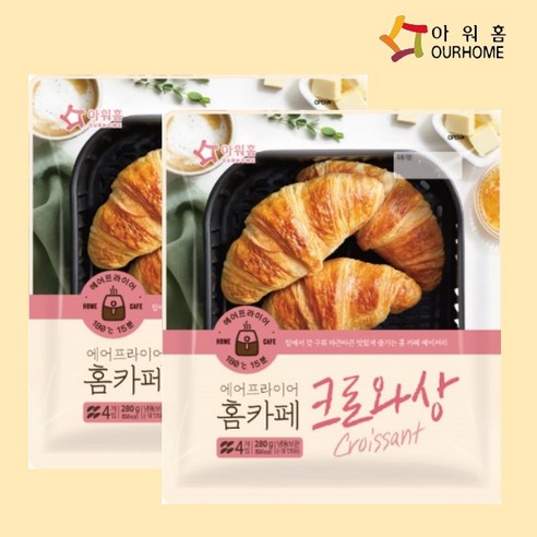 아워홈 크로와상 (70g X4개) X 2봉 냉동 생지, 70g, 2개