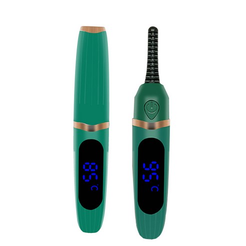 속눈썹 스트레이트너, 전동 속눈썹 뷰러-USB 스크린 디스플레이-그린