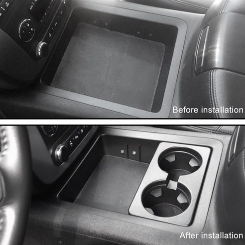 Lopbinte Chevrolet GMC용 카 센터 콘솔 트레이 컵 홀더 인서트 어셈블리, 검은 색