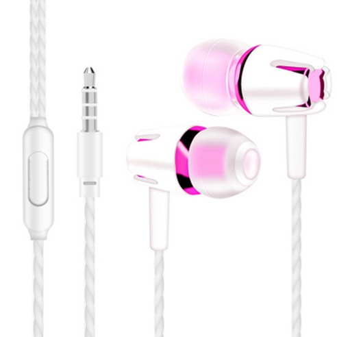 우석 S36 유선 이어폰 이어폰을 꽂습니다 MP3 게임 이어폰 밴드 맥뮤직 이어폰, S8맥 핑크골드입니다, 규격 없음