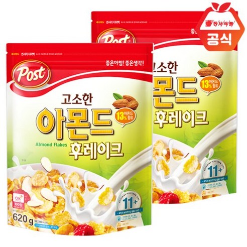 포스트 아몬드후레이크620g, 620g, 2개