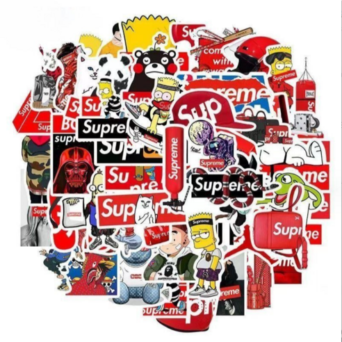 PAWITHUS 노트북 캐리어 다이어리꾸미기 스티커, 1. Supreme50p, 1개