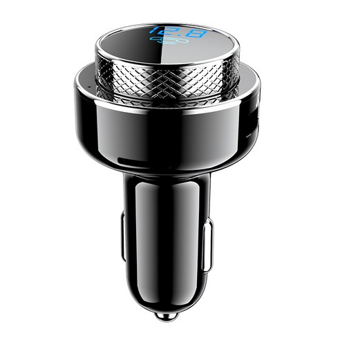 차량용 블루투스 리시버 다기능 USB 자동차 Bluetooth 수신기 50 자동 빠른 충전 담배 다기능 변환 MP3 청취 노래 비 파괴적인 음악 플레이어, 연노랑 + 공식 표준