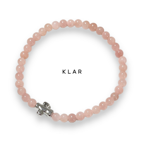 클라(KLAR) 핑크옥 투볼 (소)정십자가 십자가 팔찌 (4mm)