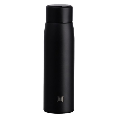 FEIDING 304 스테인리스 스틸 포터블 스마트 디스플레이 텀블러, 블랙, 1개, 380ml