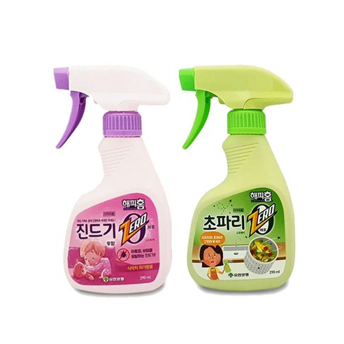 유한양행 해피홈 초파리 제로 + 진드기, 2세트, 290ml