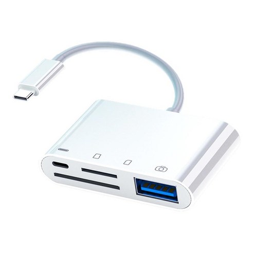 USB 하드 디스크 분배기 액세서리용 USB C 마이크로 TF 메모리 카드 리더 허브, 하얀, 32x14mm., 아직도