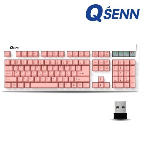 QSENN SEM-DT35W Wireless 핑크 (무선키보드), SEM-DT35W 무선(민트) dt35키스킨