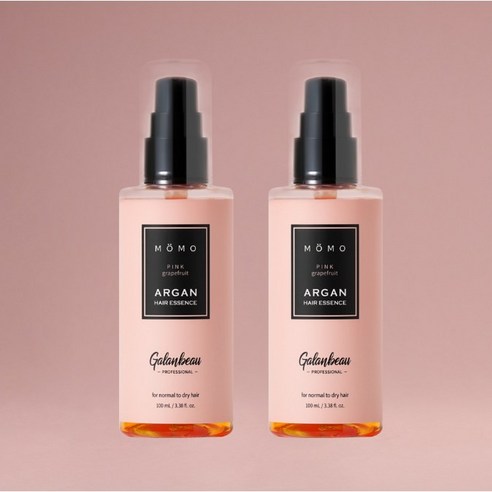 갈랑뷰 모모 아르간 헤어 에센스 (핑크 자몽) 100ml 2개 세트 향기좋은 헤어에센스, 1세트