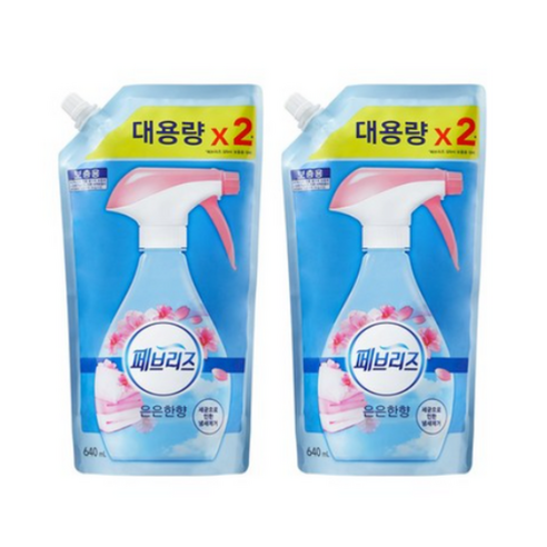 페브리즈 섬유 탈취제 은은한향 리필, 640ml, 2개