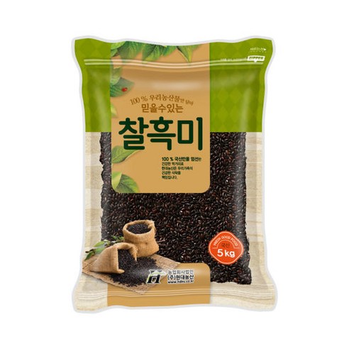 국산 찰흑미 5kg, 1개, 상세페이지 참조