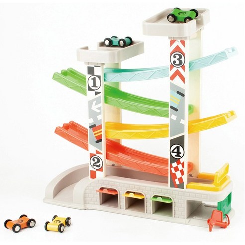 원목으로 제작된 6단 주차타워: 젊은 자동차 애호가를 위한 완벽한 선물