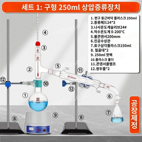 분별 증류 장치 유리 오일 추출기 키트 화학 물리 정화 증류기 제품 이중 과학실 암모니아 과학 - 과학/자연학습 | 쿠팡