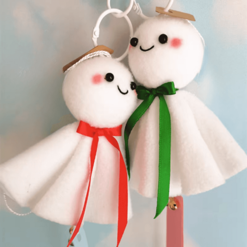 테루테루보즈 날씨의아이 맑음 날씨 요정 생일선물 비안오게하는 인형 그란데, 그린리본 (인형1개), 키 10센티