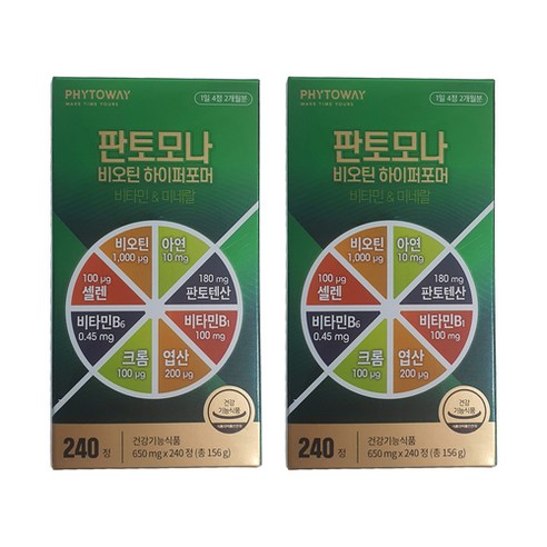 판토모나 비오틴 하이퍼포머 650mg x 240정 2박스, 2개, 상세페이지 참조, 상세페이지 참조