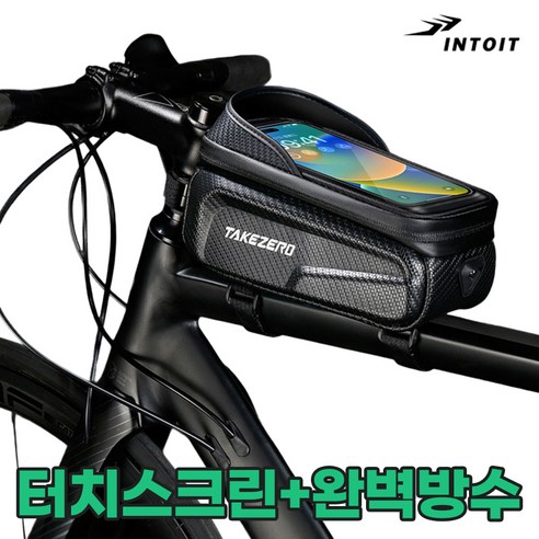 인투잇 자전거 핸드폰 거치대 가방, 1개, 블랙