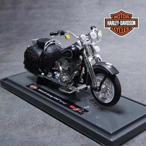 마이스토 1:18 할리데이비슨 오토바이 모터사이클 바이크모형 피규어 수집품, FLSTS HERITAGE SOFTAIL Red 모터트렌드7월호