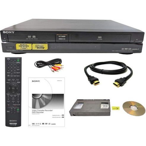 사무 빔 캠핑 소니 VHS와 DVD 레코더 VCR 콤보(원격 HDMI 포함)