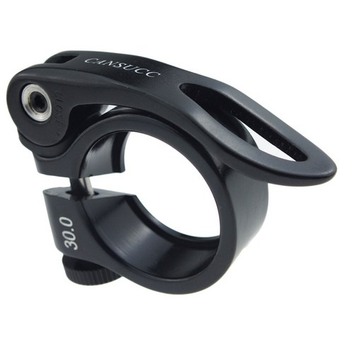 30mm 시트 포스트 클램프 튜브 클립 퀵 릴리스 마운틴로드 자전거 부품, 1개, Black, 단일