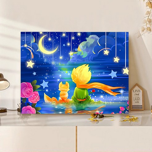 액자 캔버스형 보석십자수 DIY 키트 40 x 50 cm, SZX078.꿈속의 야경