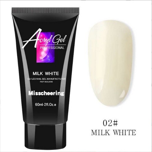 네일연장 폴리젤 60ML 단품 2개, 밀크화이트60ml, 4개