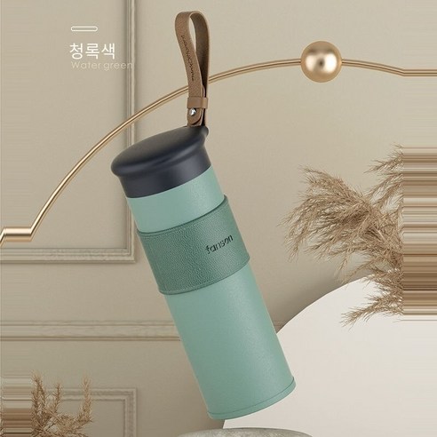【DF】3 스테인리스 보온병 컵 남자 대용량 컵 여성 한국어 스타일 단순한 하이 찾고 차 컵, 색깔23, 하나