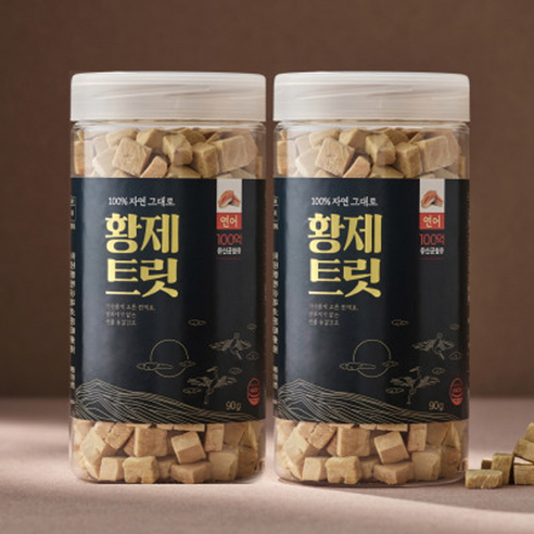 황제트릿 반려동물 동결건조 간식, 2개, 90g, 유산균 연어