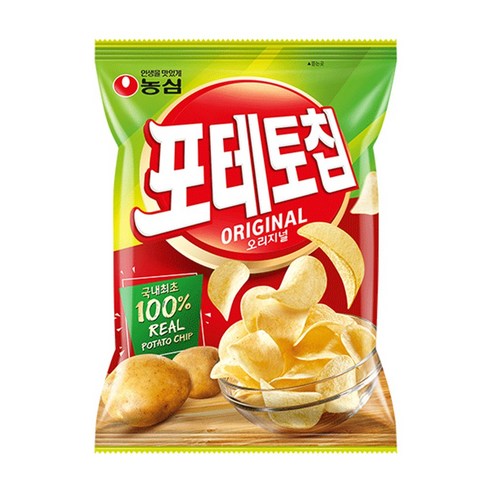 국내최초 100% 리얼감자 농심 포테토칩 오리지널 60g, 6개