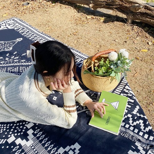 플캠 캠핑용 블랭킷, 스퀘라패턴