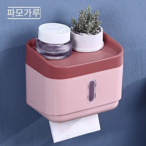 벽 교수형 화장실 티슈 박스 가정용 비 천공 방수, 유니버설 종이 유형 "방수 펀치" 아이 어머니 빨간색