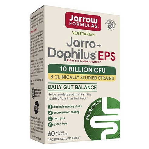 재로우 자로 도피러스 EPS 100억 CFU 프로바이오틱 유산균 베지 캡슐, 60정, 1개 60정 × 1개 섬네일