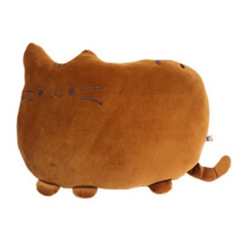 기프트앤돌 대형 모찌 말랑말랑 미오미오 고양이 쿠션 봉제인형 50cm, 브라운미오