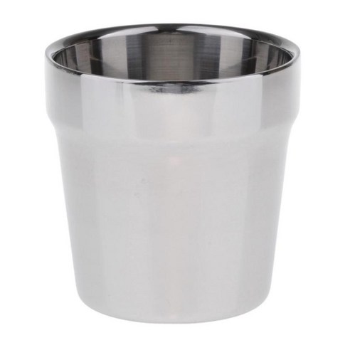 175ml 스테인레스 스틸 절연 커피 컵 여행 머그 더블 레이어 워터 컵 - 광택 7.3x7.5cm, 세련된