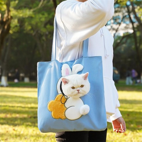 HOSTK 반려동물 폭닥 슬링백 강아지 고양이 이동가방, 1개