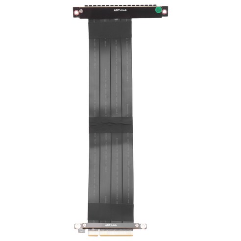 Retemporel R83SL-PW PCIE X8 - X16 라이저 케이블 64G/Bps BTC 광부 광업용 90도 직립 직각 연장, 1개, 검은 색