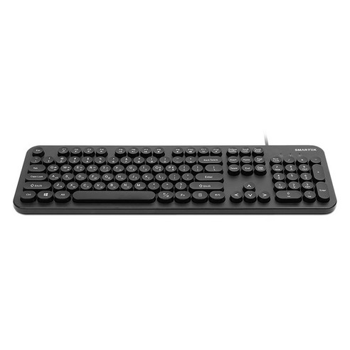 스마텍 레트로 멤브레인 유선 키보드 STK-2100, 일반형, 블랙, 블랙