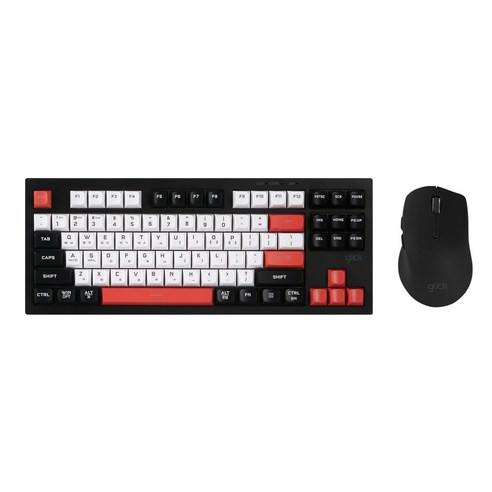 지클릭커 오피스프로 WMK50 사일런스 M 무소음 무선 블루투스 87 키보드 마우스 세트 Poker, 일반형