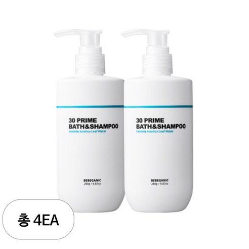 베베가닉 30 프라임 바스앤샴푸, 280g, 4개