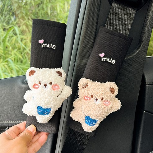 뉴프렐류드 안전벨트 숏 커버, 곰, 4개