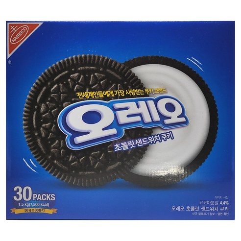 동서 오레오 화이트 샌드위치 쿠키, 1.5kg, 2개 쿠키크럼