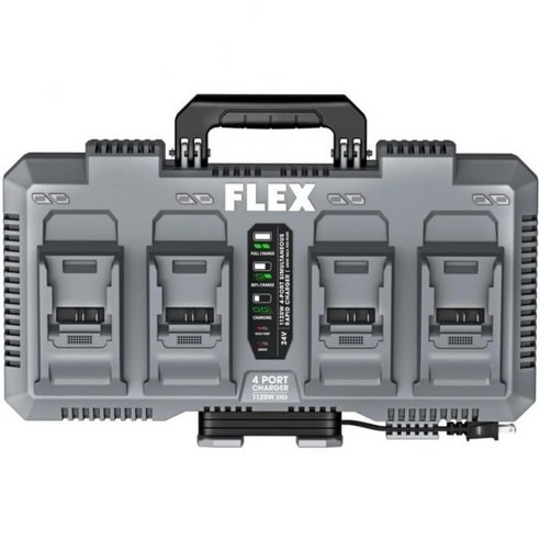 FLEX 24V 1120W 4포트 동시 리튬 이온 배터리 급속 충전기(포트당 280W) - FX0451-Z, 280W