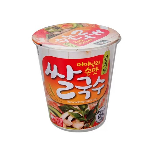 [백제] 백제 쌀국수 김치맛 컵라면(미니컵) 58gx6입, 58g, 24개